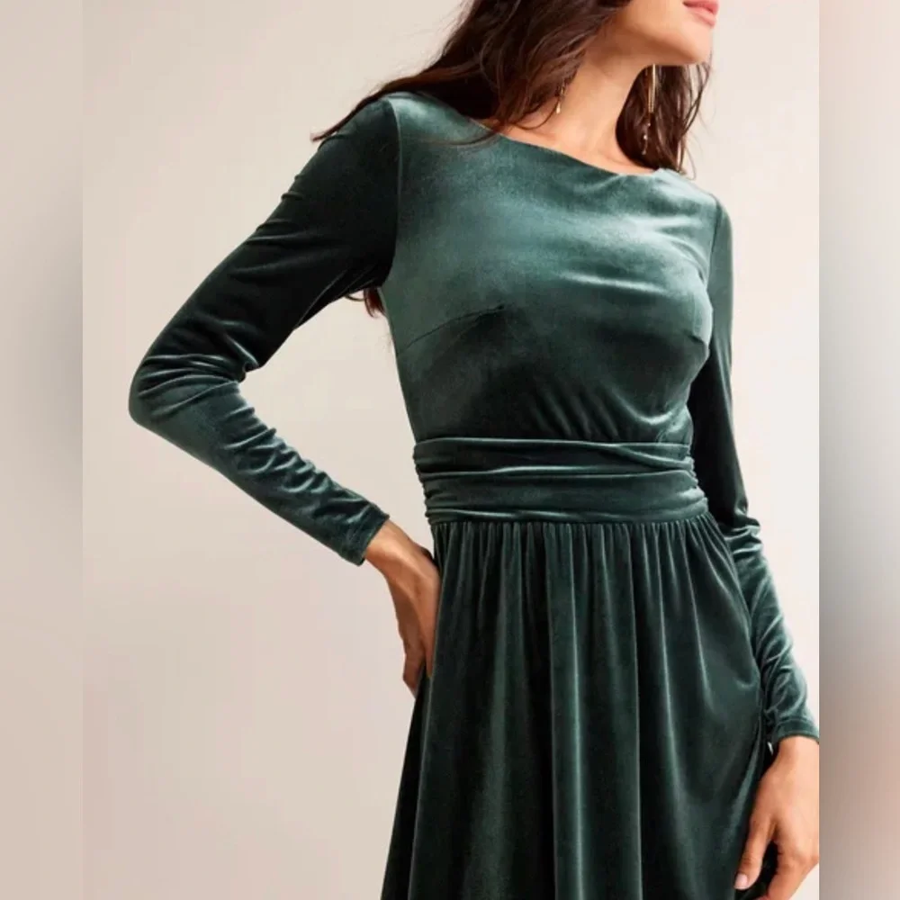 Boden Green Velvet Lois Dress 6